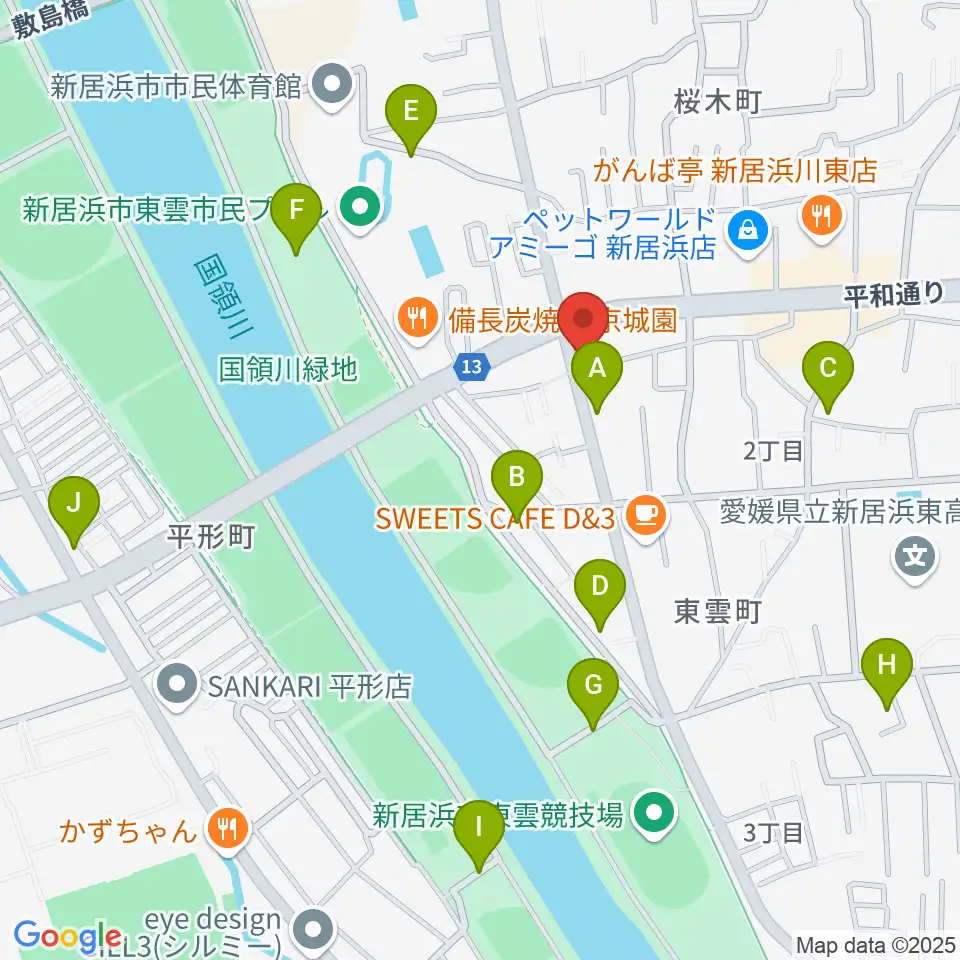 ヤストミ楽器・音楽教室周辺の駐車場・コインパーキング一覧地図