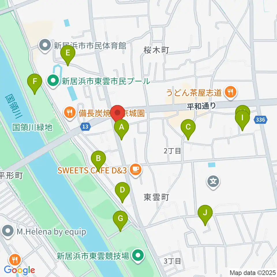 ヤストミ楽器・音楽教室周辺の駐車場・コインパーキング一覧地図