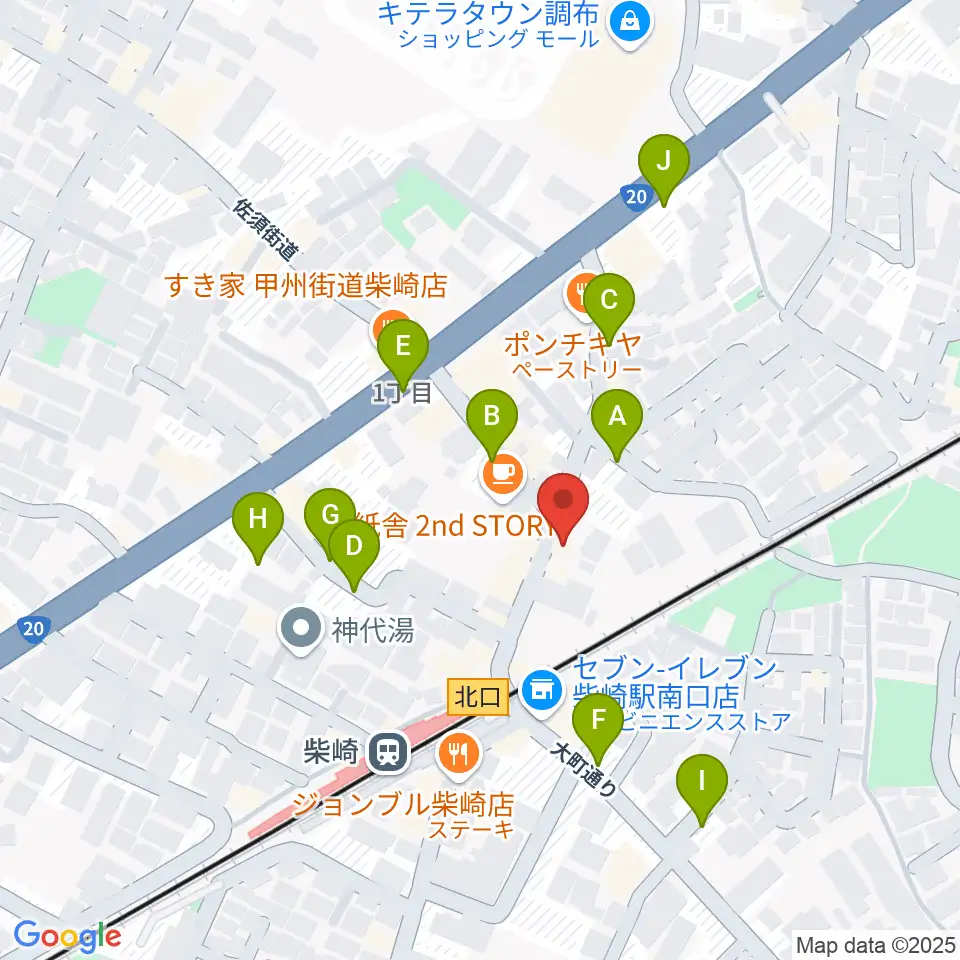 柴崎RATHOLE周辺の駐車場・コインパーキング一覧地図