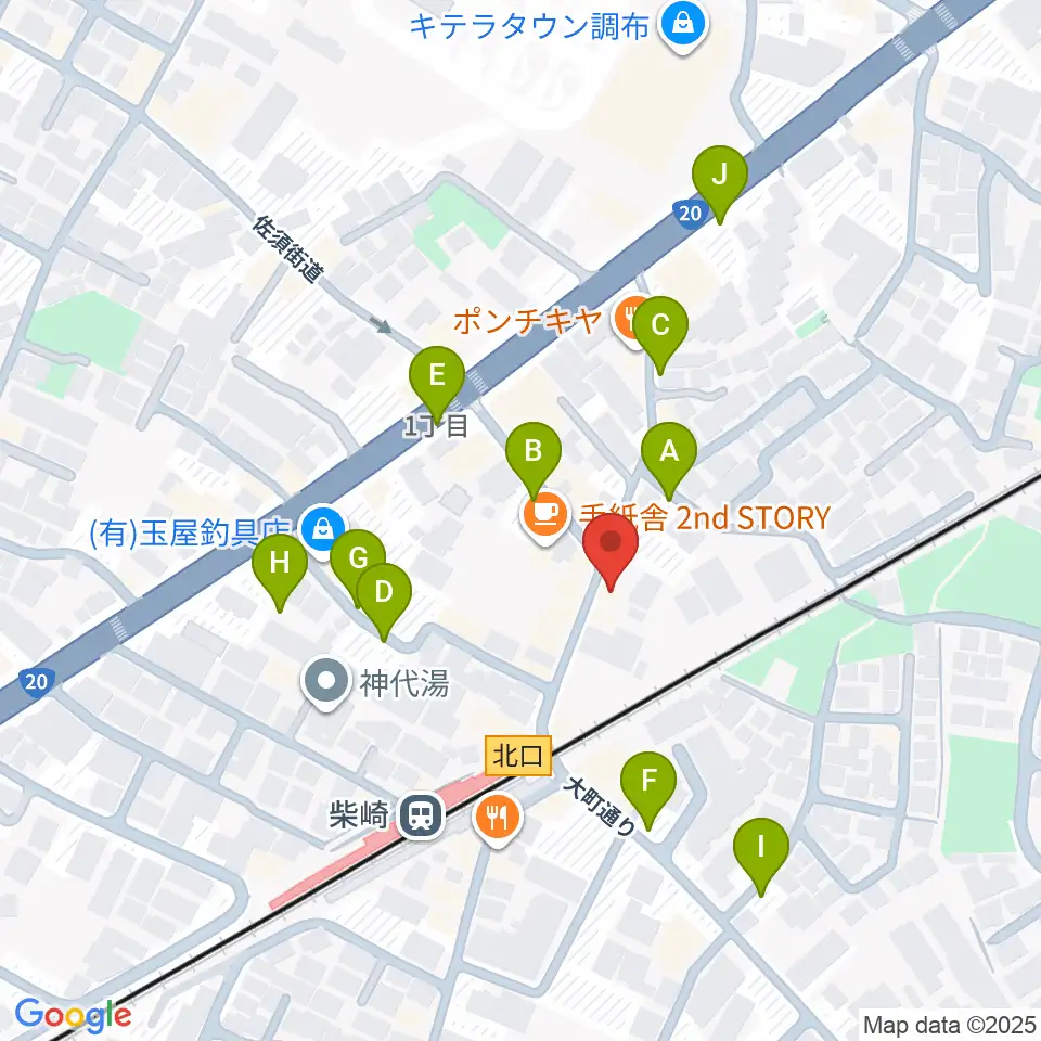 柴崎RATHOLE周辺の駐車場・コインパーキング一覧地図