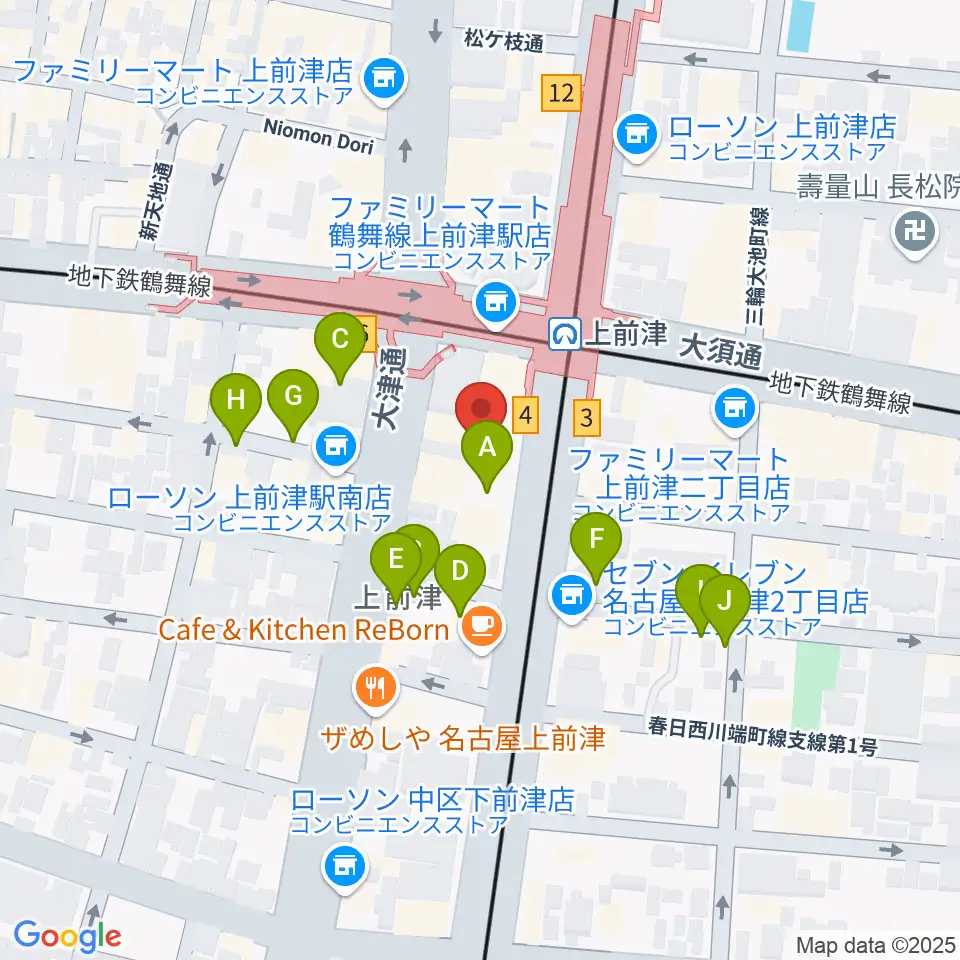 名古屋マーブルレコード周辺の駐車場・コインパーキング一覧地図