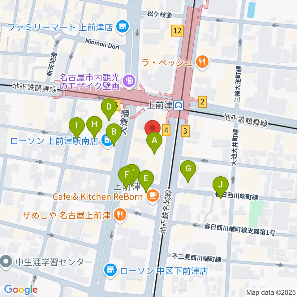 名古屋マーブルレコード周辺の駐車場・コインパーキング一覧地図