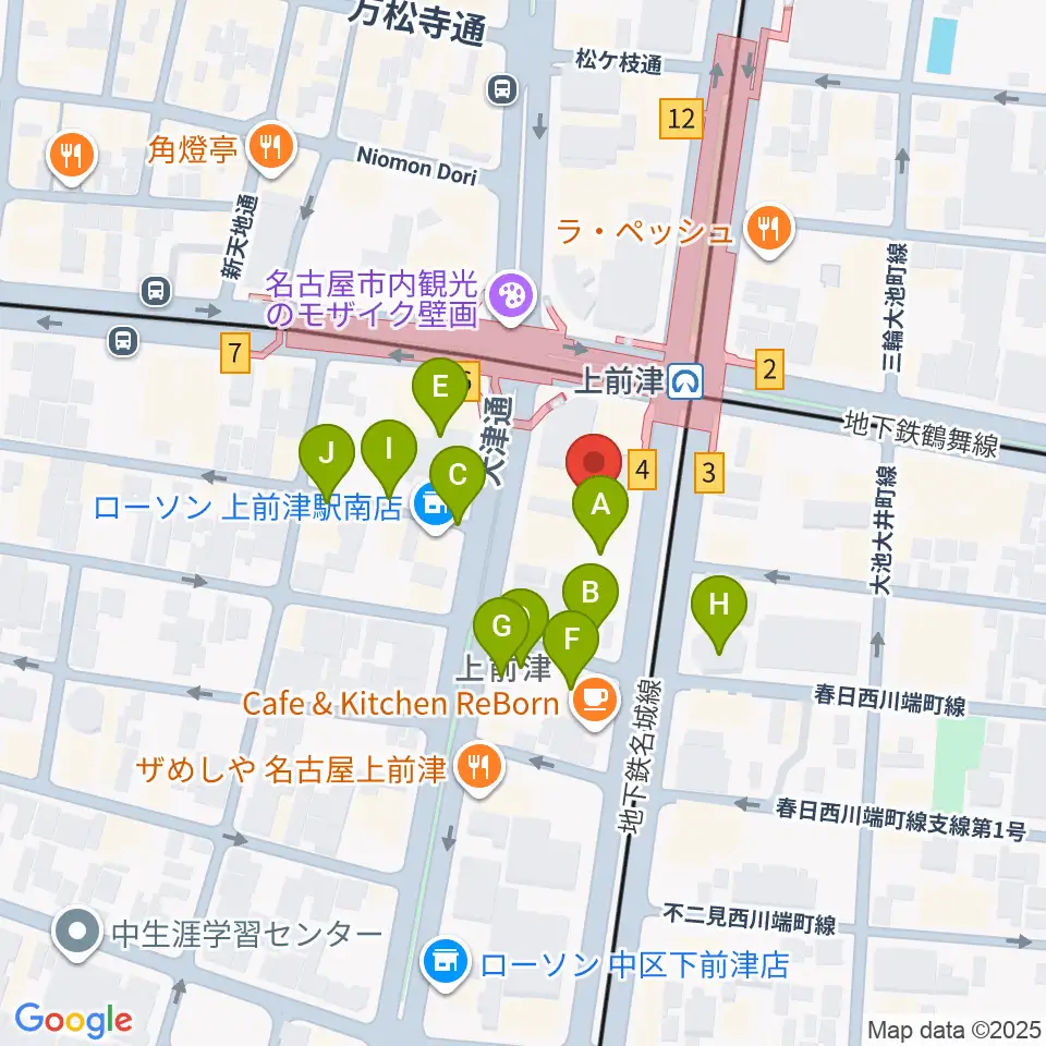 名古屋マーブルレコード周辺の駐車場・コインパーキング一覧地図