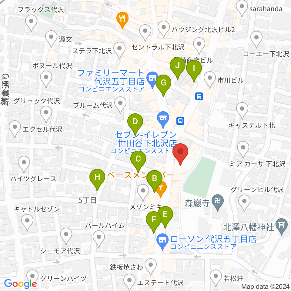 スタジオベイド下北沢店周辺の駐車場・コインパーキング一覧地図