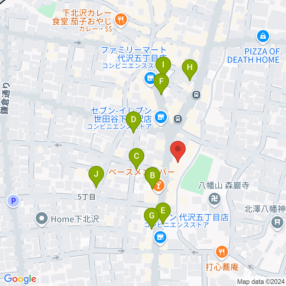 スタジオベイド下北沢店周辺の駐車場・コインパーキング一覧地図