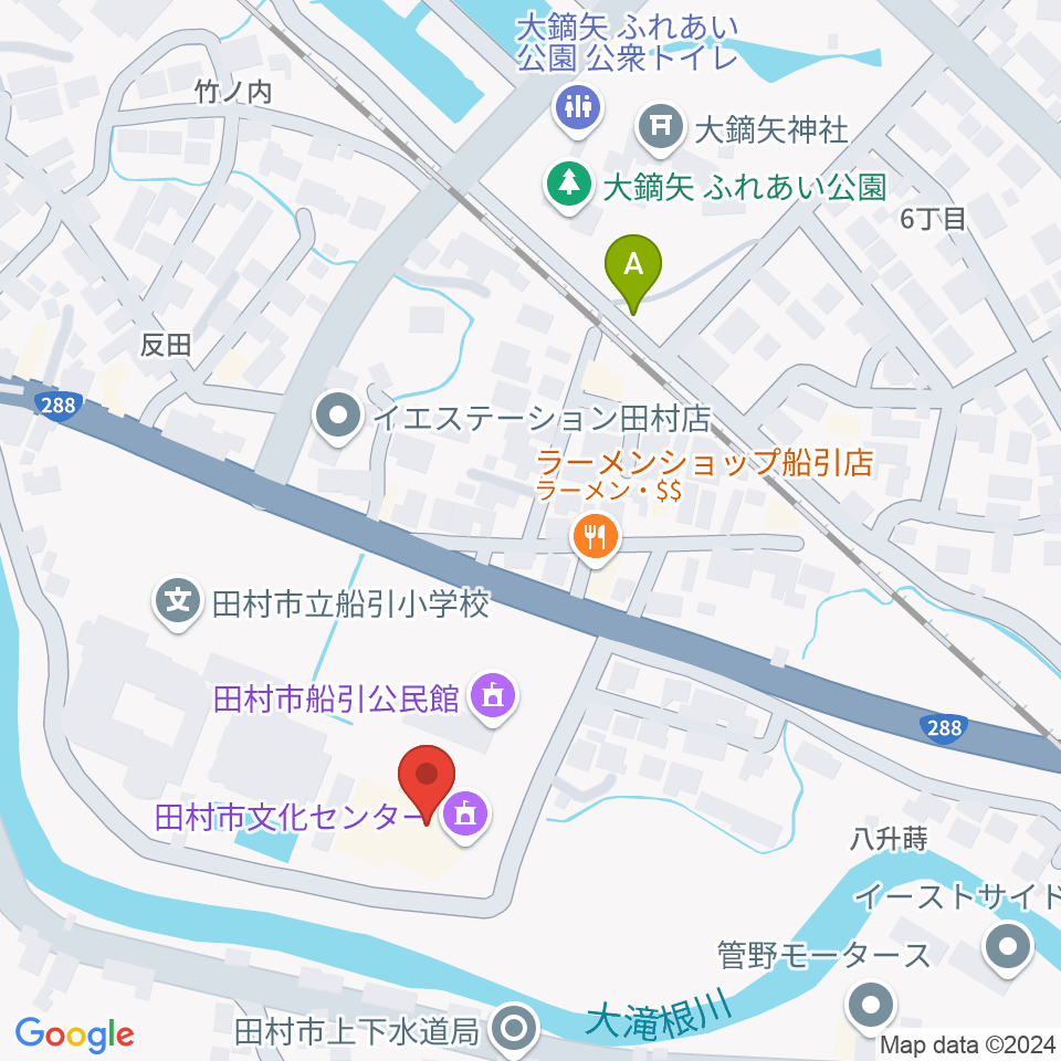 田村市文化センター周辺の駐車場・コインパーキング一覧地図