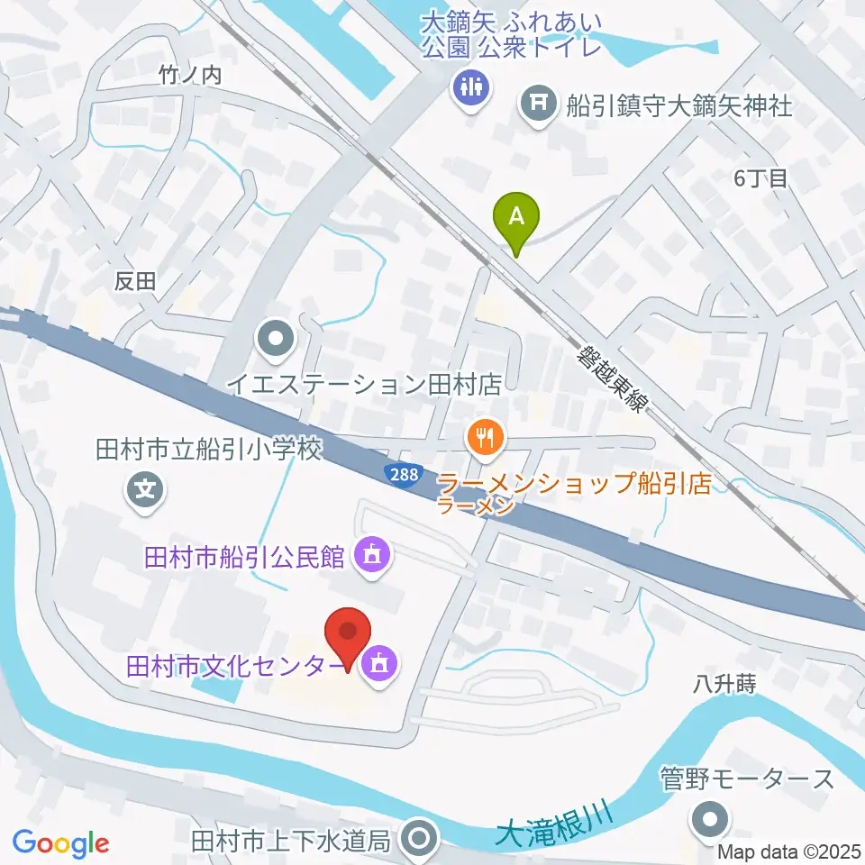 田村市文化センター周辺の駐車場・コインパーキング一覧地図