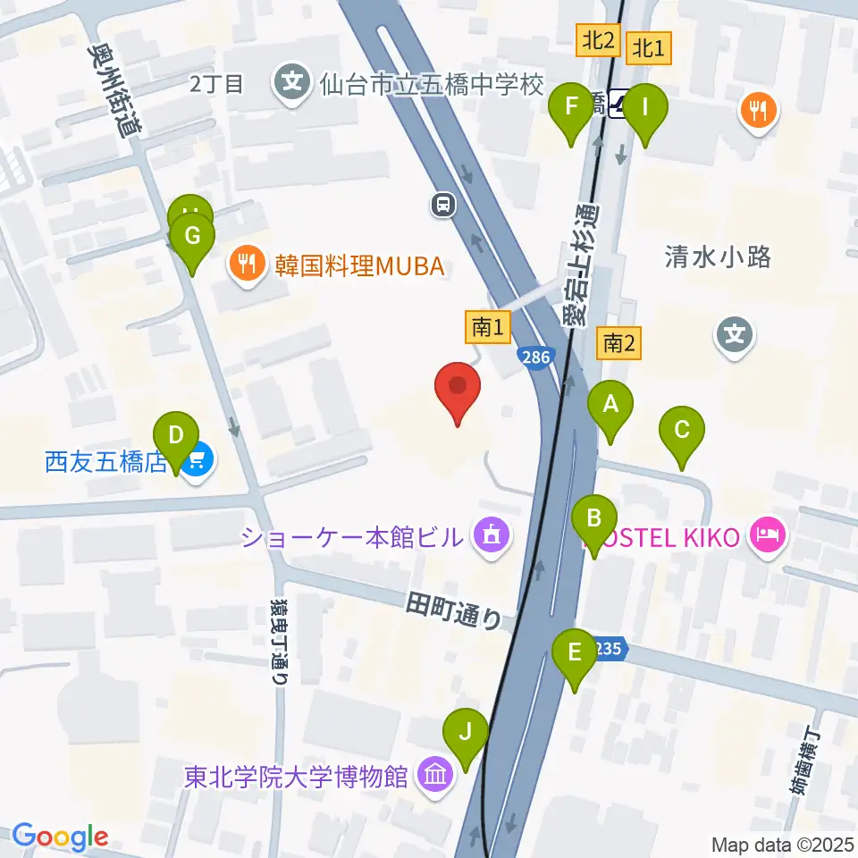 仙台市福祉プラザ周辺の駐車場・コインパーキング一覧地図
