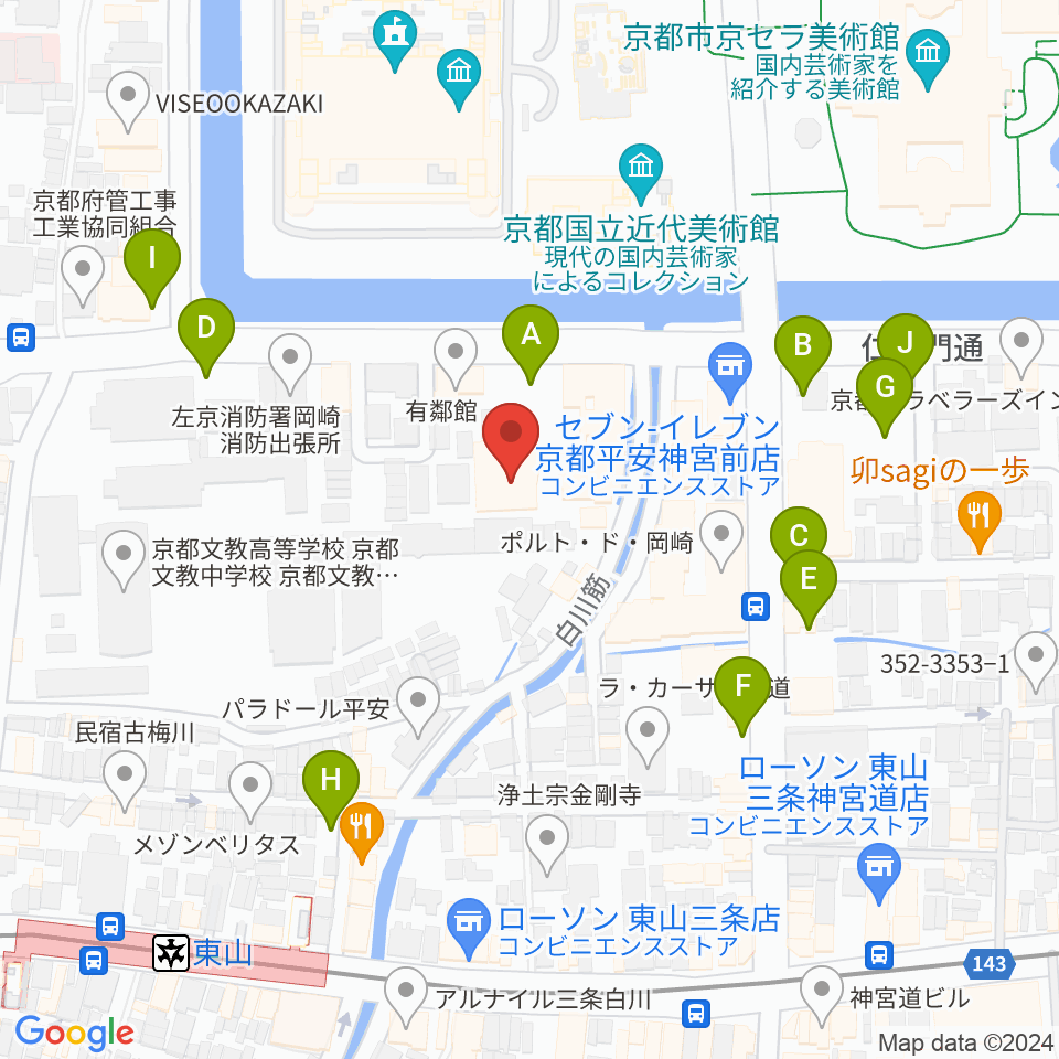 京都観世会館周辺の駐車場・コインパーキング一覧地図