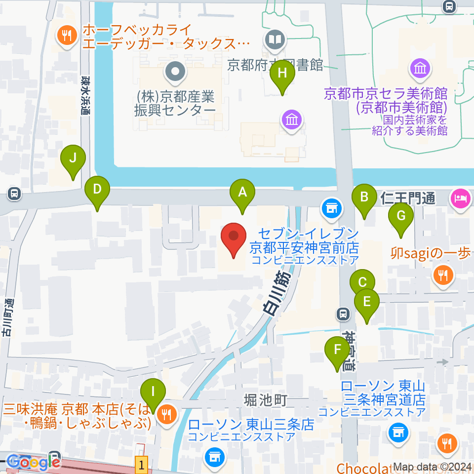 京都観世会館周辺の駐車場・コインパーキング一覧地図