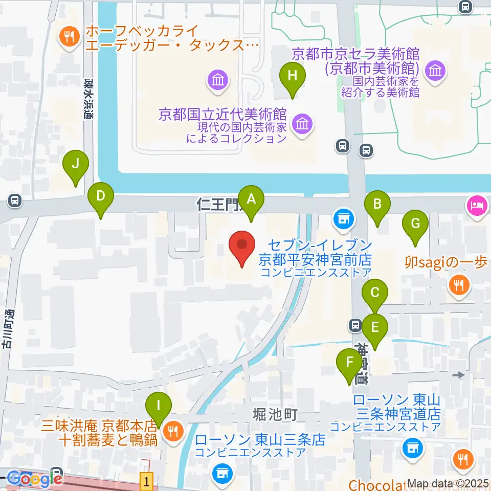 京都観世会館周辺の駐車場・コインパーキング一覧地図