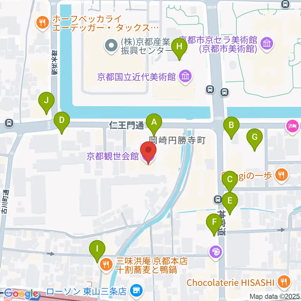 京都観世会館周辺の駐車場・コインパーキング一覧地図