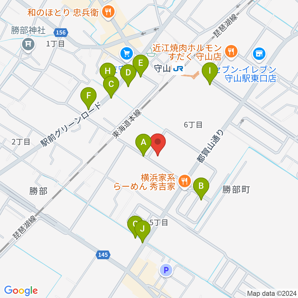 守山Blue周辺の駐車場・コインパーキング一覧地図