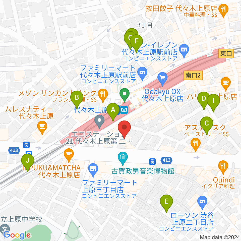 代々木上原OPRCT周辺の駐車場・コインパーキング一覧地図