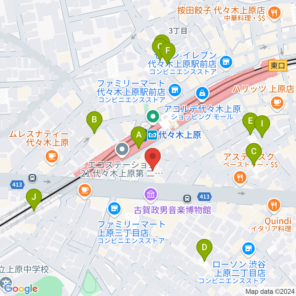 代々木上原OPRCT周辺の駐車場・コインパーキング一覧地図