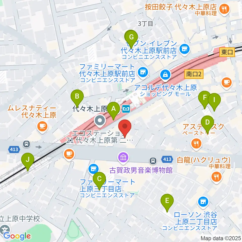 代々木上原OPRCT周辺の駐車場・コインパーキング一覧地図