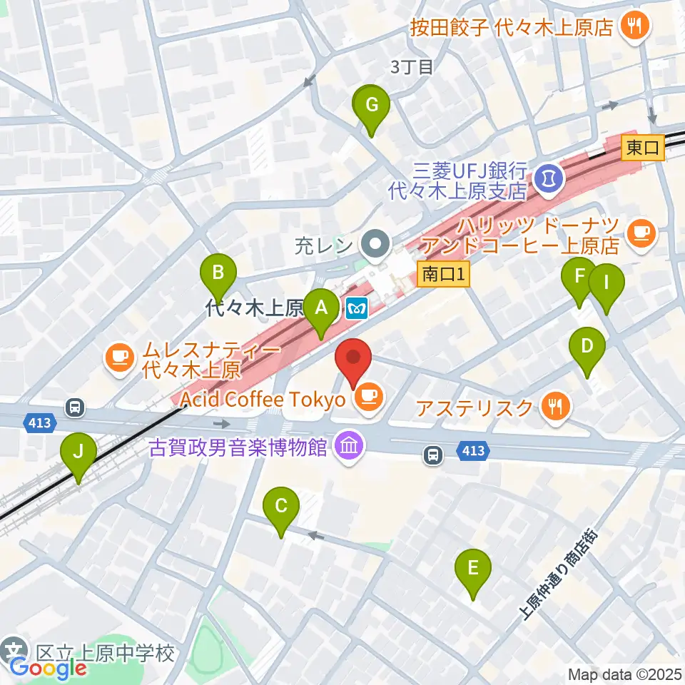 代々木上原OPRCT周辺の駐車場・コインパーキング一覧地図