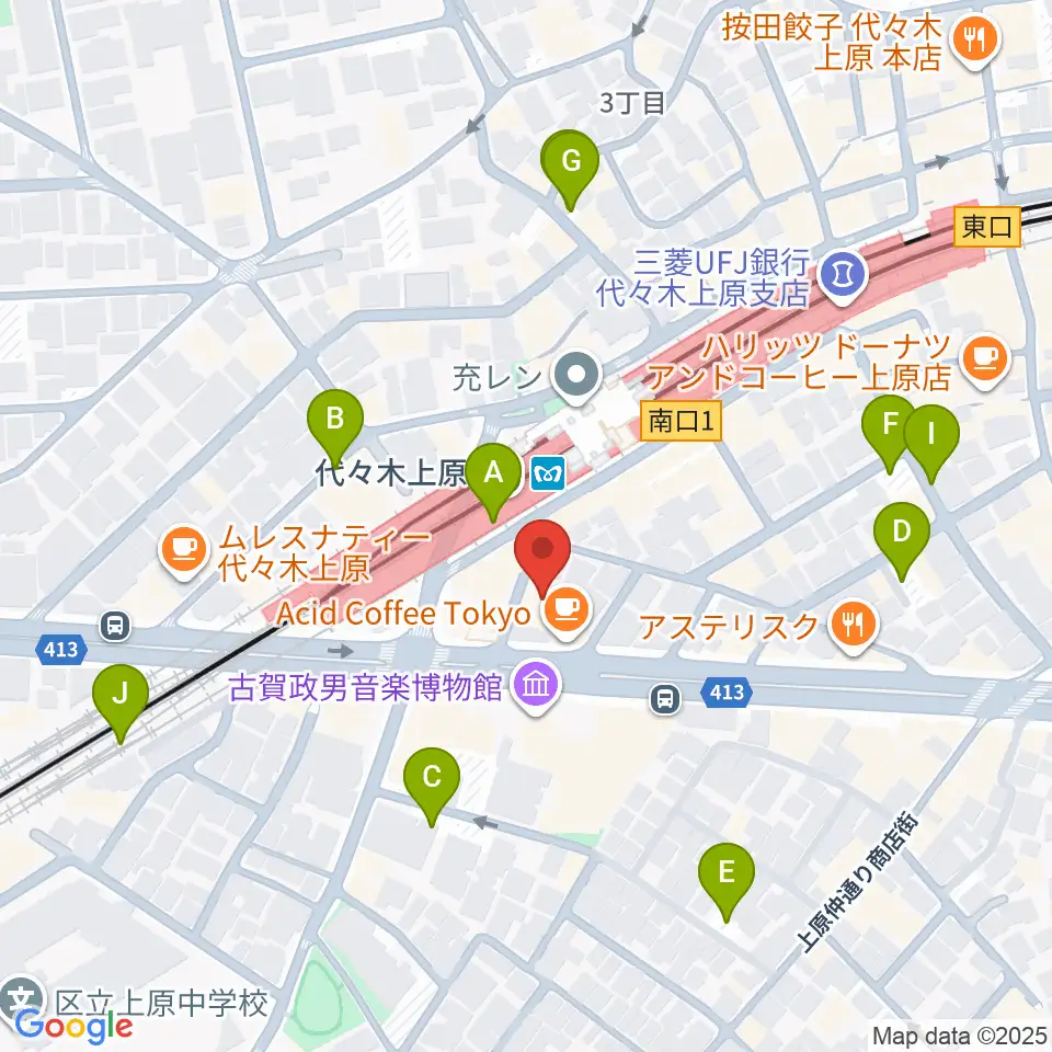 代々木上原OPRCT周辺の駐車場・コインパーキング一覧地図