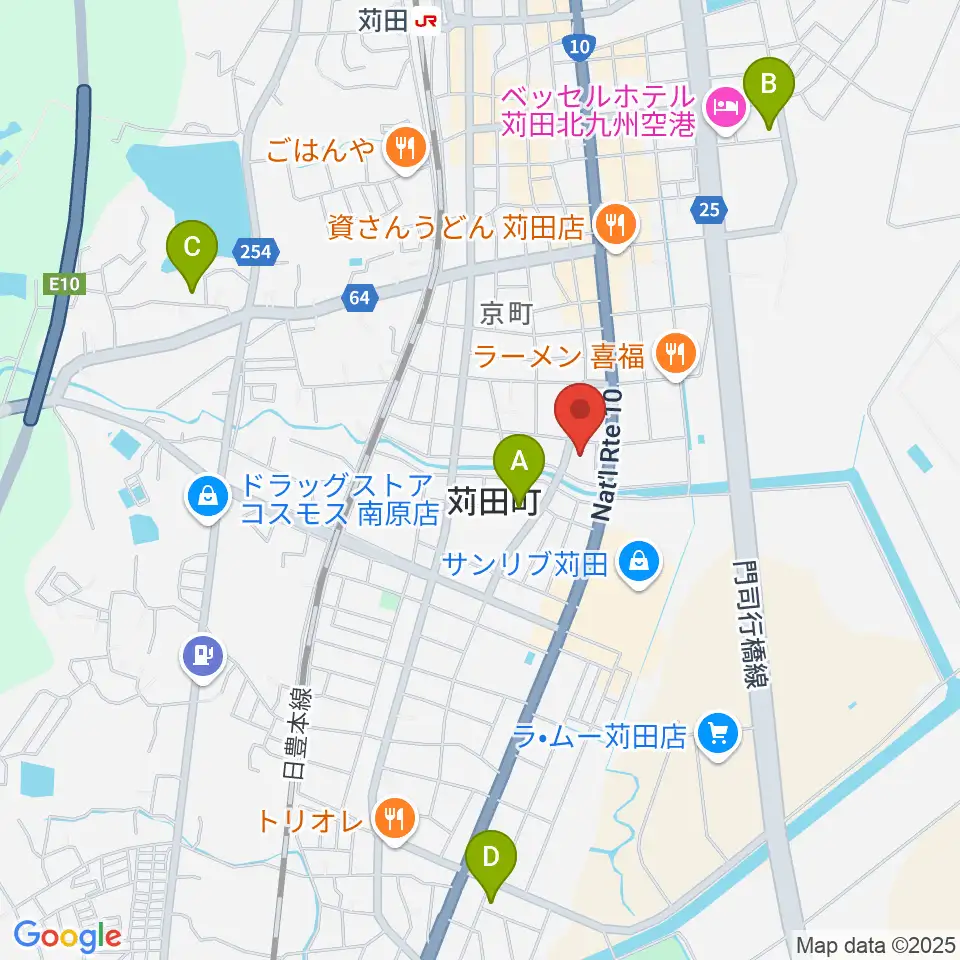 苅田町立中央公民館周辺の駐車場・コインパーキング一覧地図