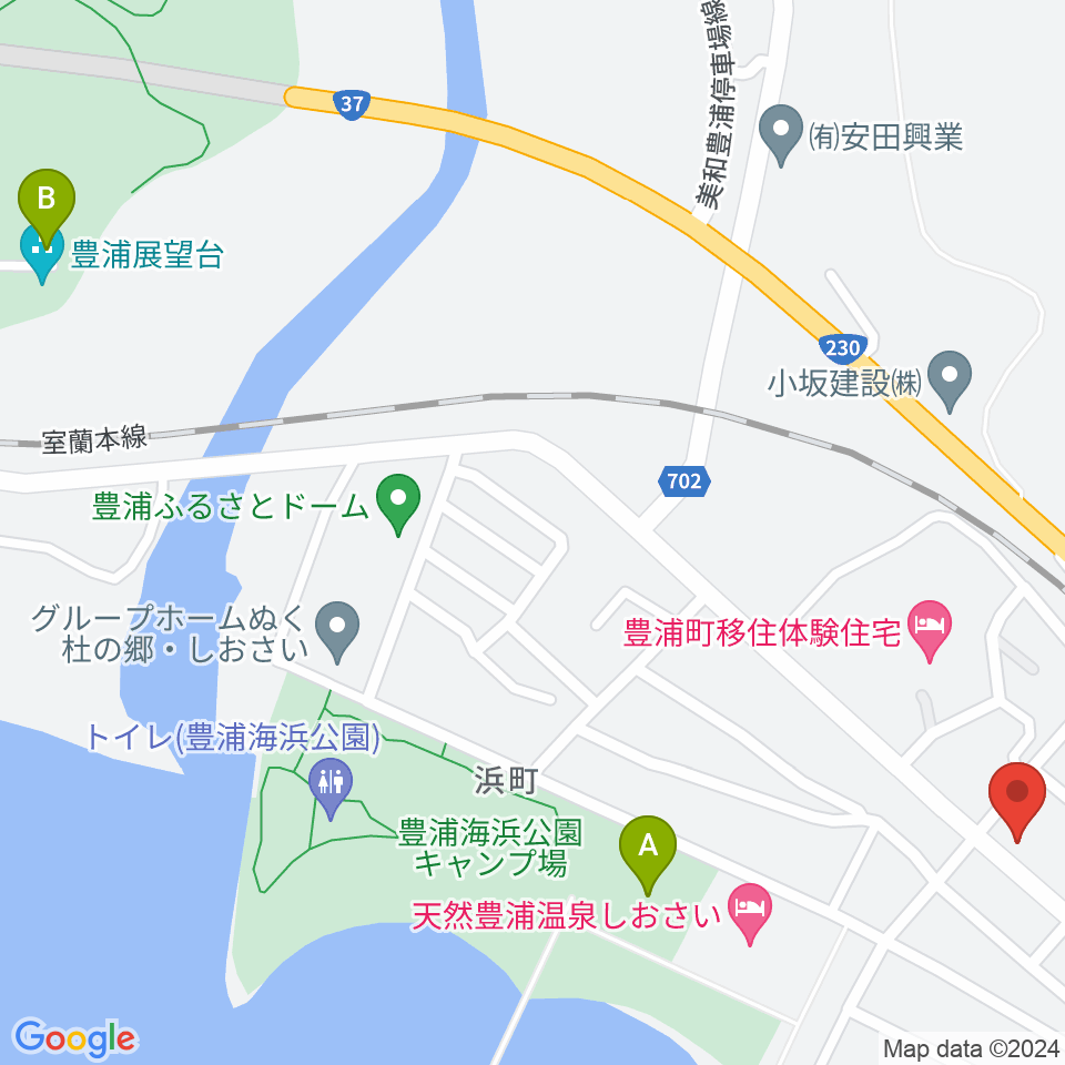 豊浦町地域交流センター とわにー周辺の駐車場・コインパーキング一覧地図