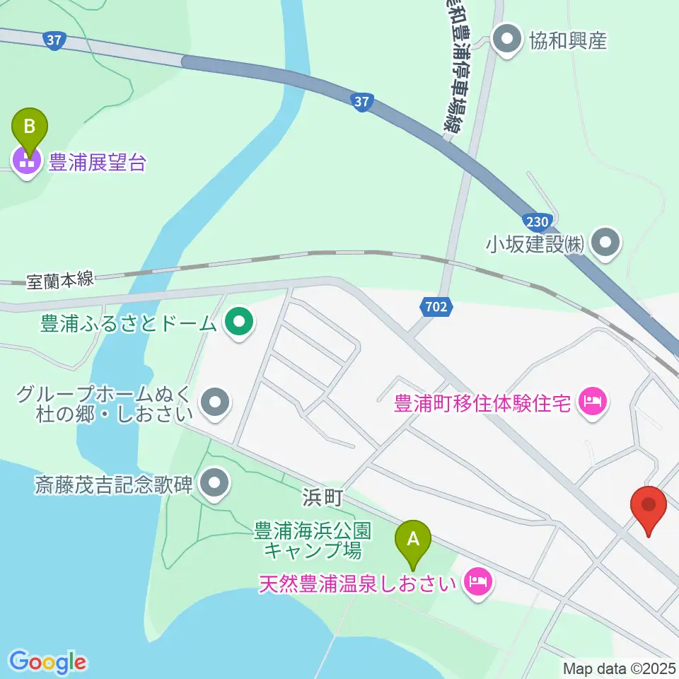 豊浦町地域交流センター とわにー周辺の駐車場・コインパーキング一覧地図