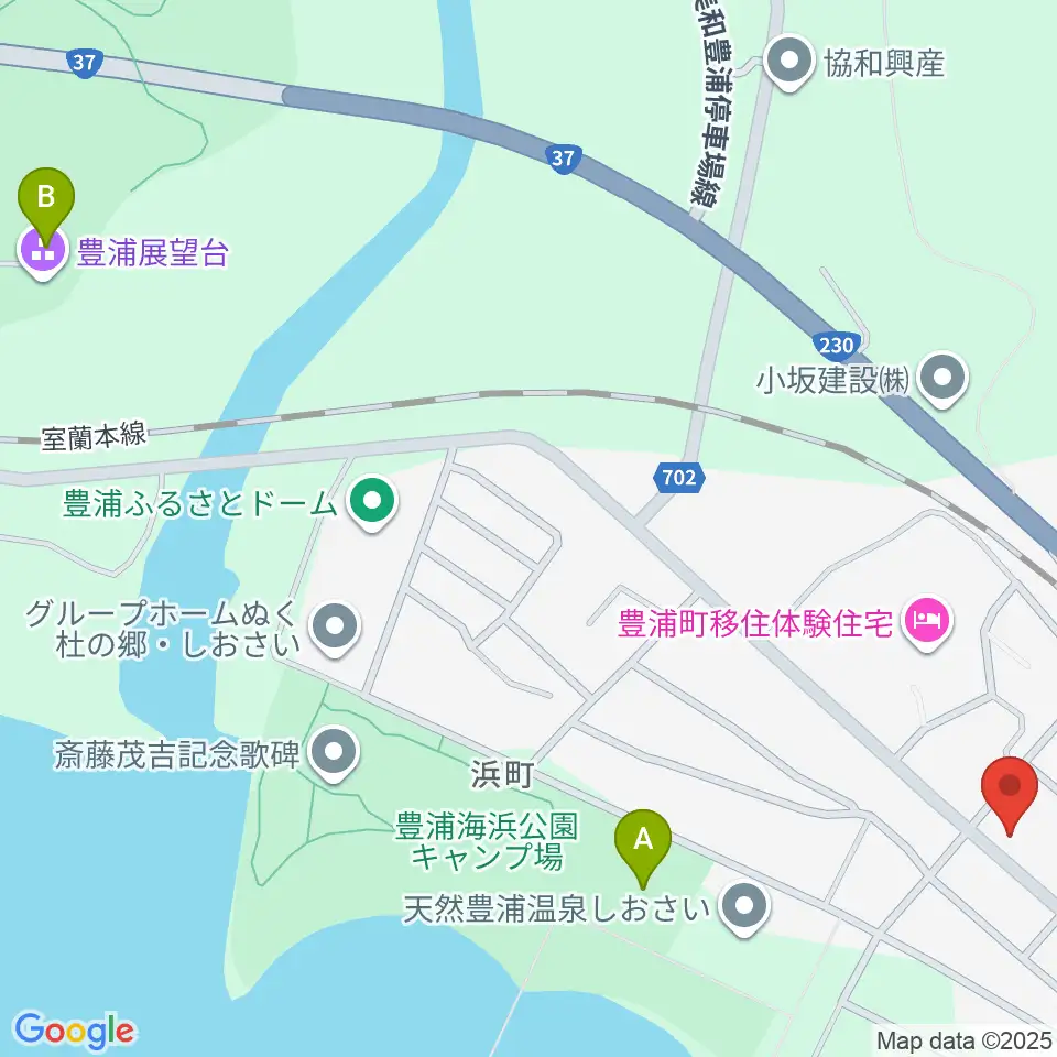 豊浦町地域交流センター とわにー周辺の駐車場・コインパーキング一覧地図