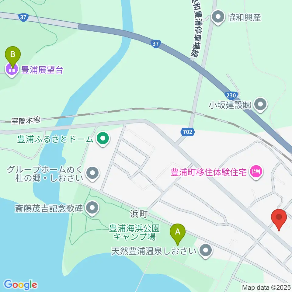 豊浦町地域交流センター とわにー周辺の駐車場・コインパーキング一覧地図