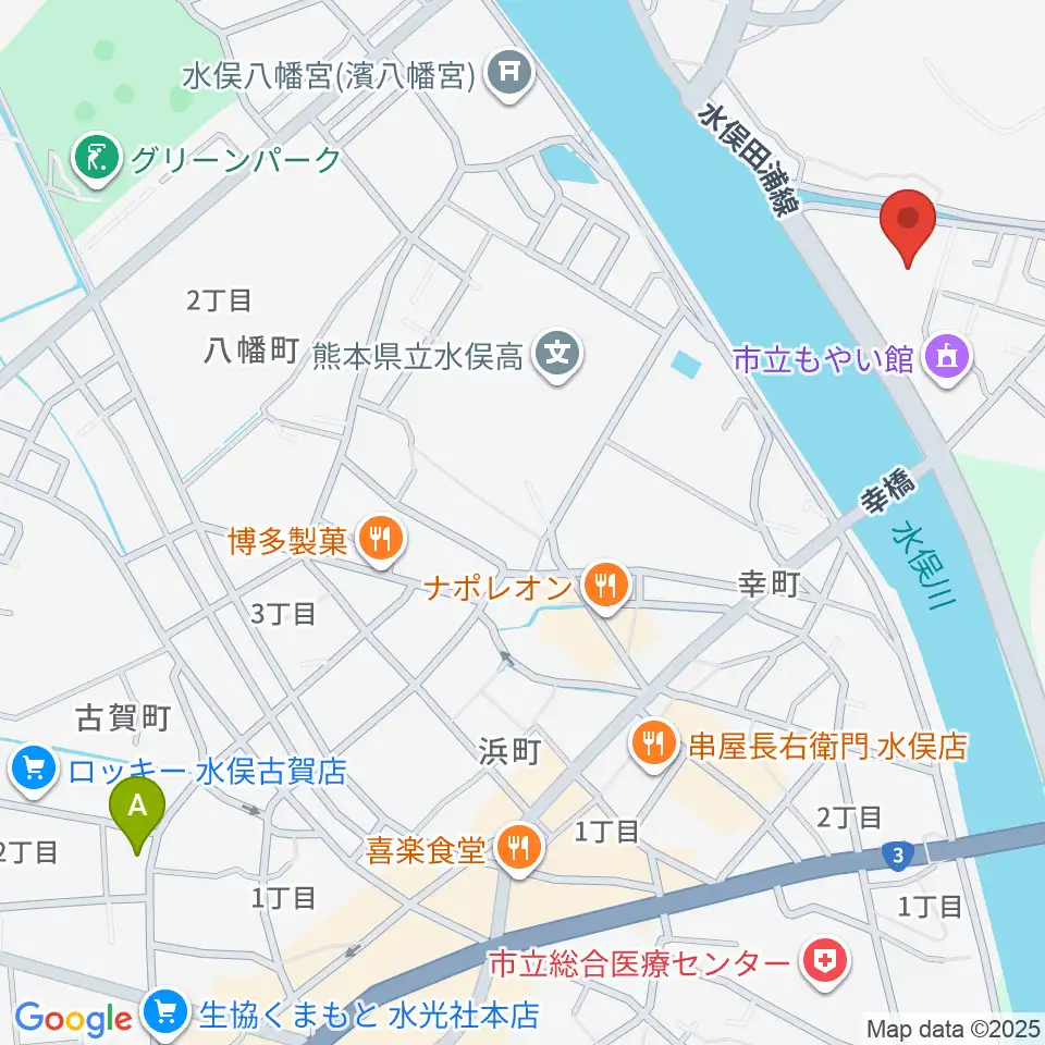 水俣市文化会館周辺の駐車場・コインパーキング一覧地図
