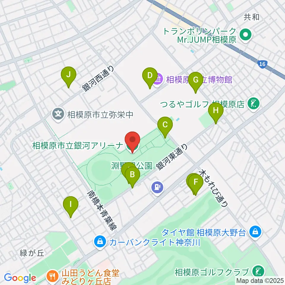 銀河アリーナ周辺の駐車場・コインパーキング一覧地図