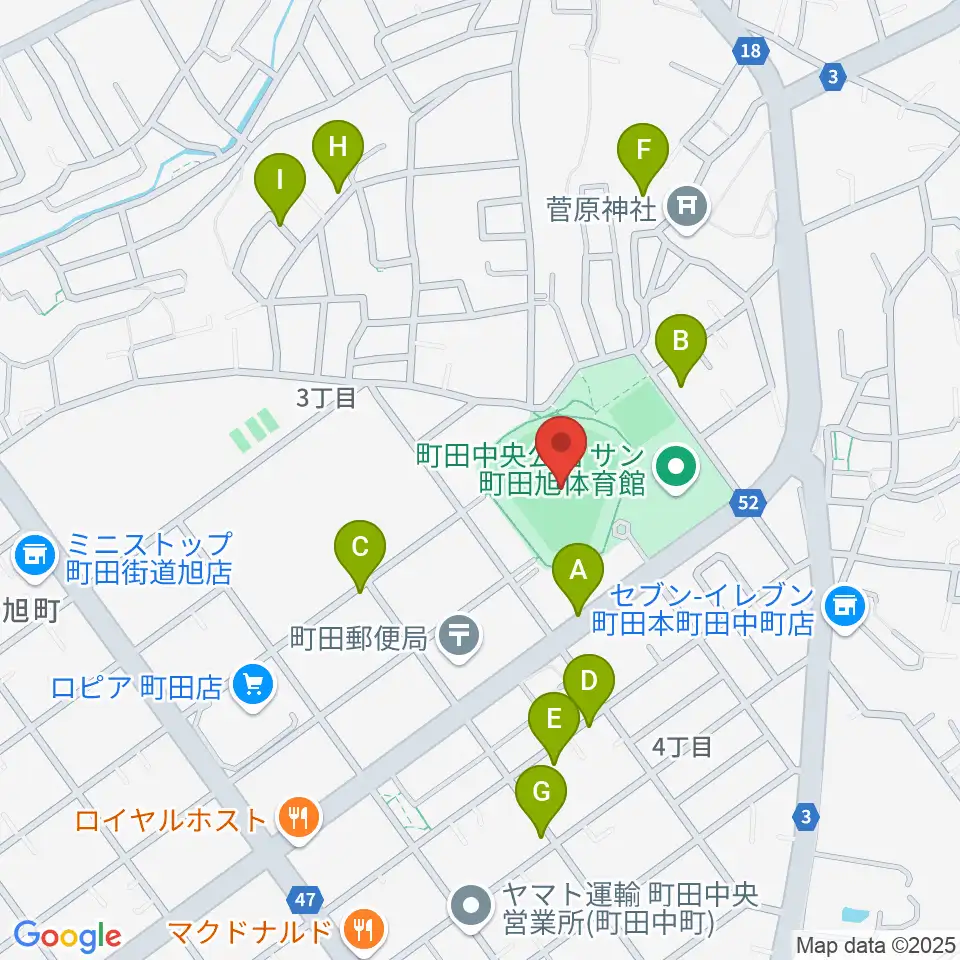 町田市民球場周辺の駐車場・コインパーキング一覧地図