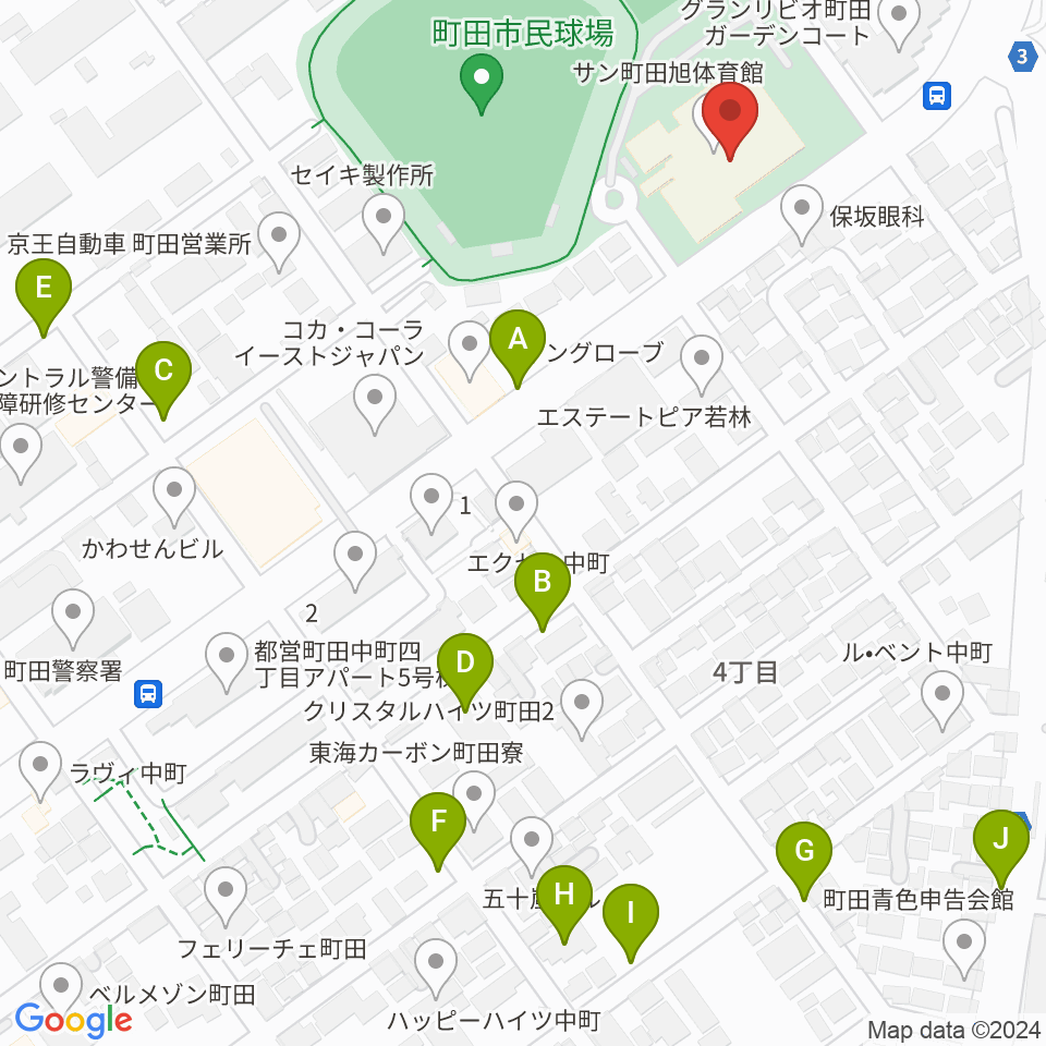 サン町田旭体育館周辺の駐車場・コインパーキング一覧地図