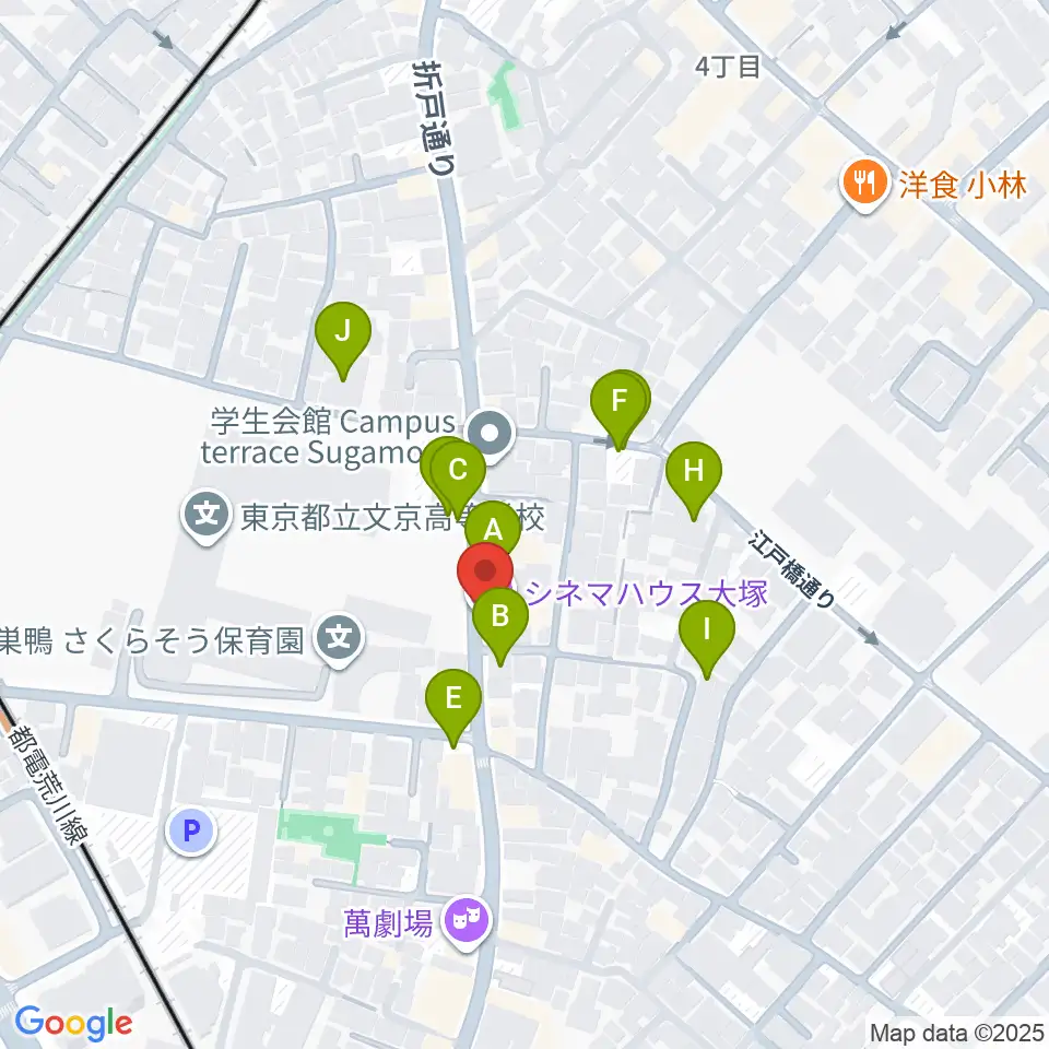シネマハウス大塚周辺の駐車場・コインパーキング一覧地図