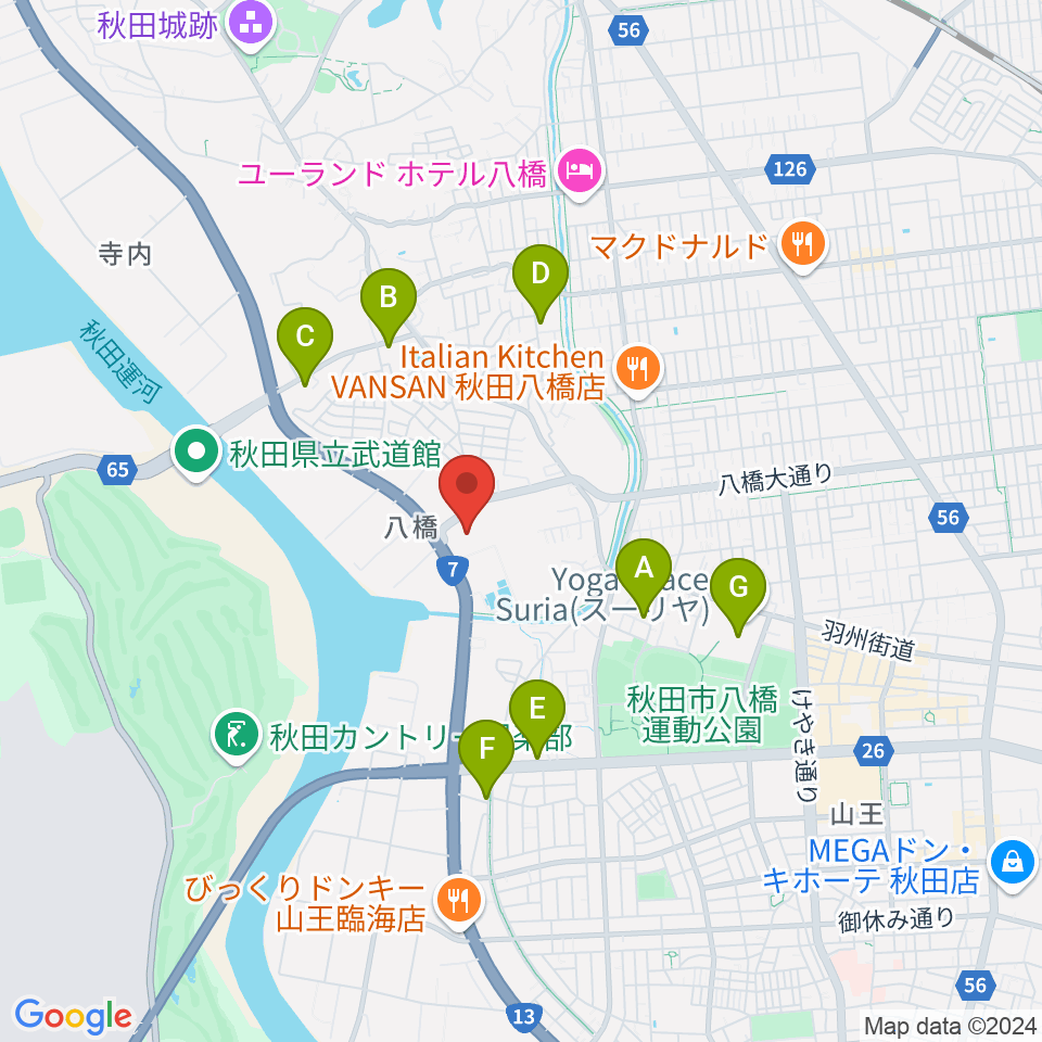 CNAアリーナ★あきた周辺の駐車場・コインパーキング一覧地図