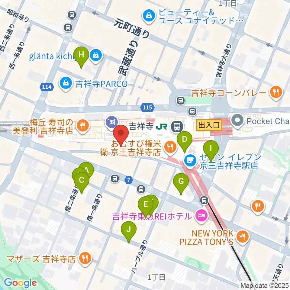 吉祥寺DAYDREAM周辺の駐車場・コインパーキング一覧地図