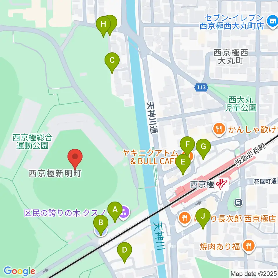わかさスタジアム京都周辺の駐車場・コインパーキング一覧地図