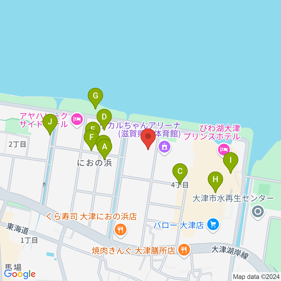 滋賀県立武道館周辺の駐車場・コインパーキング一覧地図