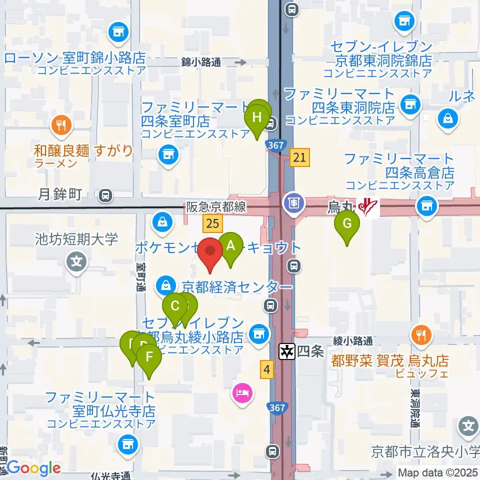 京都シネマ周辺の駐車場・コインパーキング一覧地図