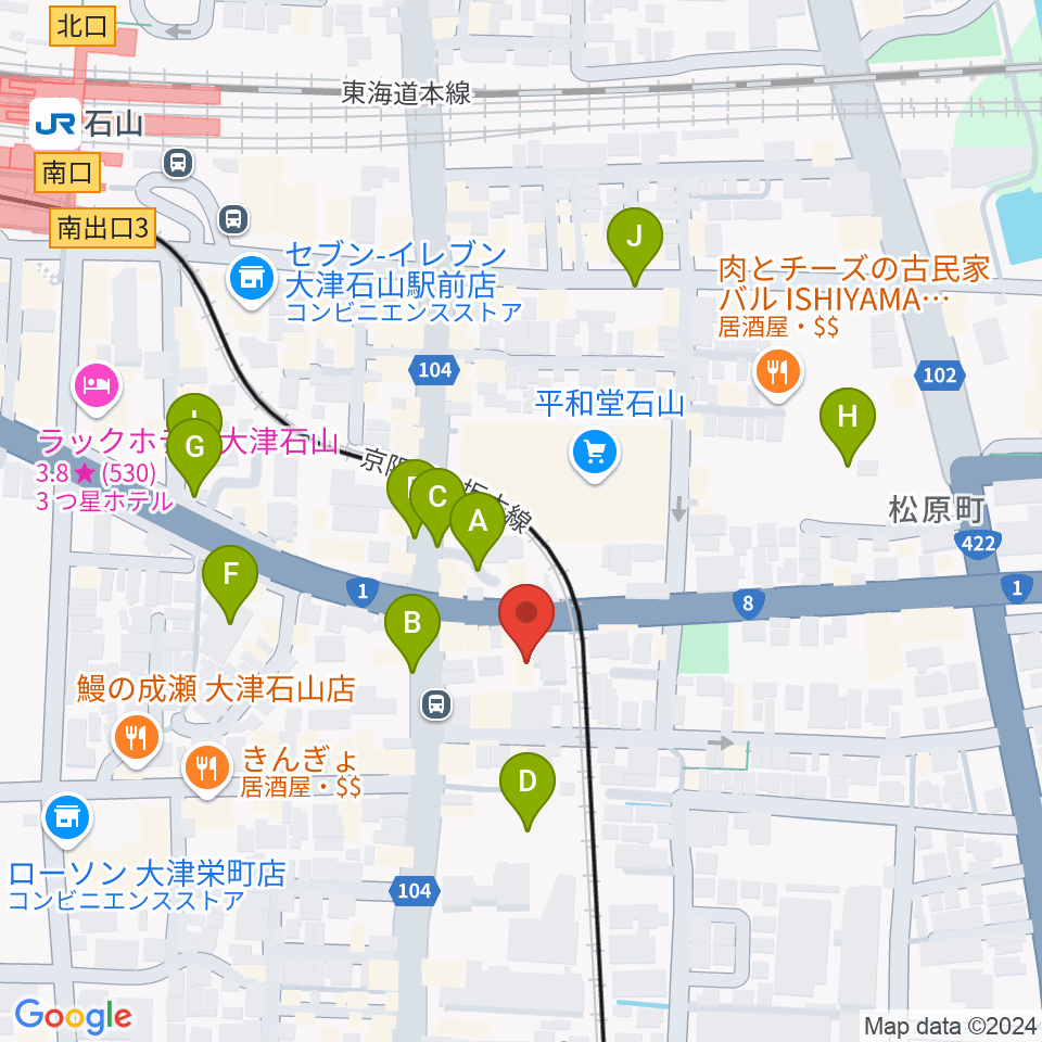 アンネの音楽教室周辺の駐車場・コインパーキング一覧地図