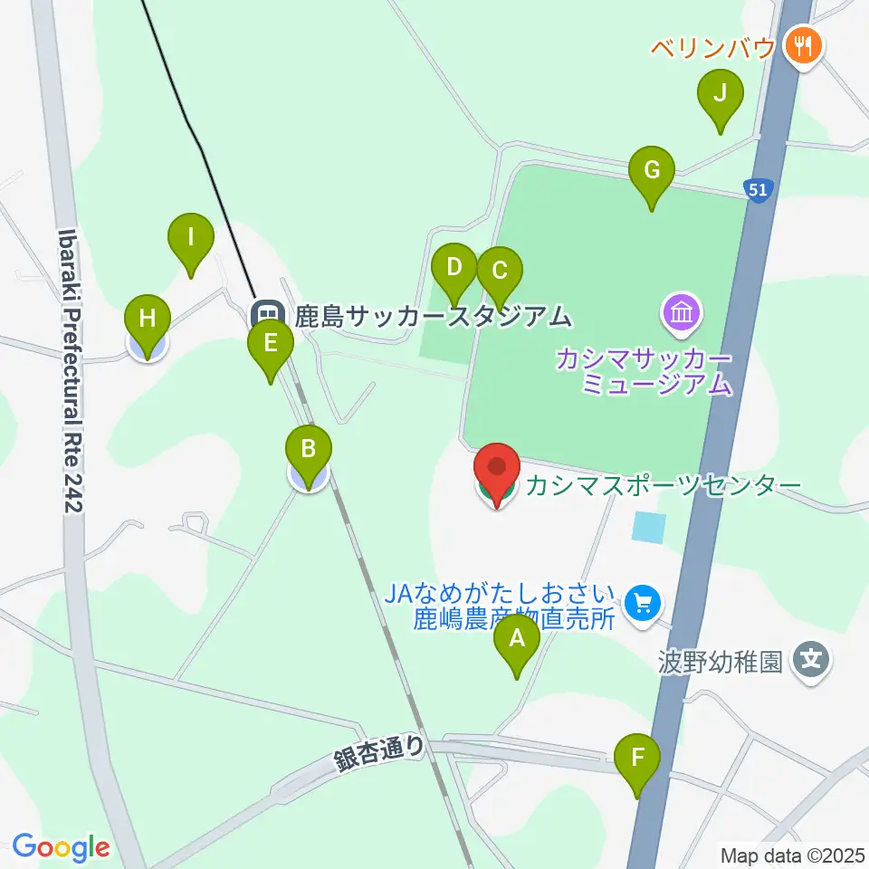 カシマスポーツセンター周辺の駐車場・コインパーキング一覧地図