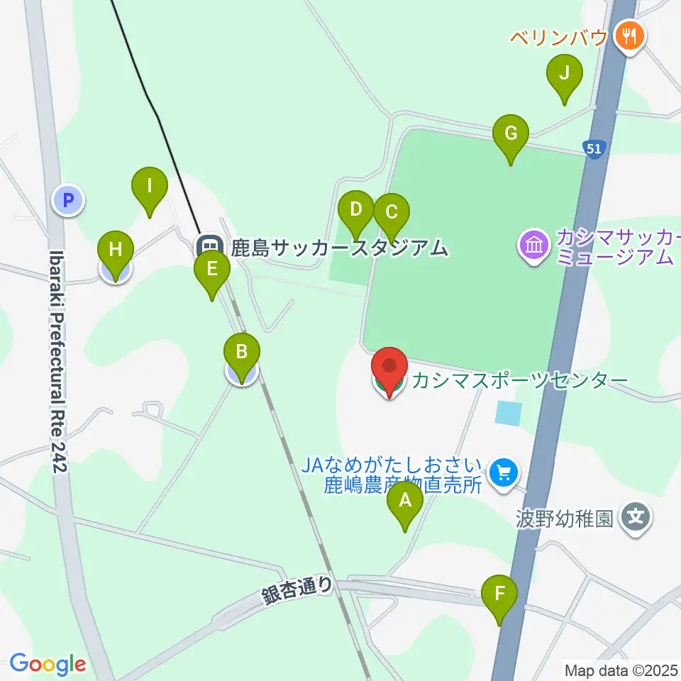 カシマスポーツセンター周辺の駐車場・コインパーキング一覧地図