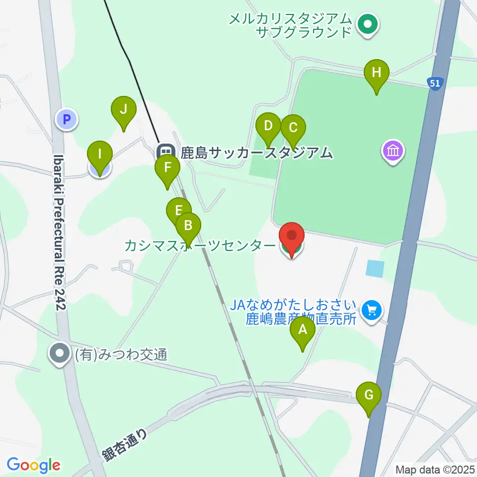 カシマスポーツセンター周辺の駐車場・コインパーキング一覧地図