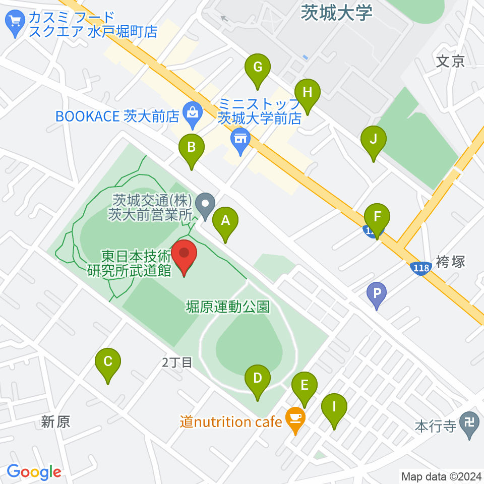 東日本技術研究所武道館周辺の駐車場・コインパーキング一覧地図
