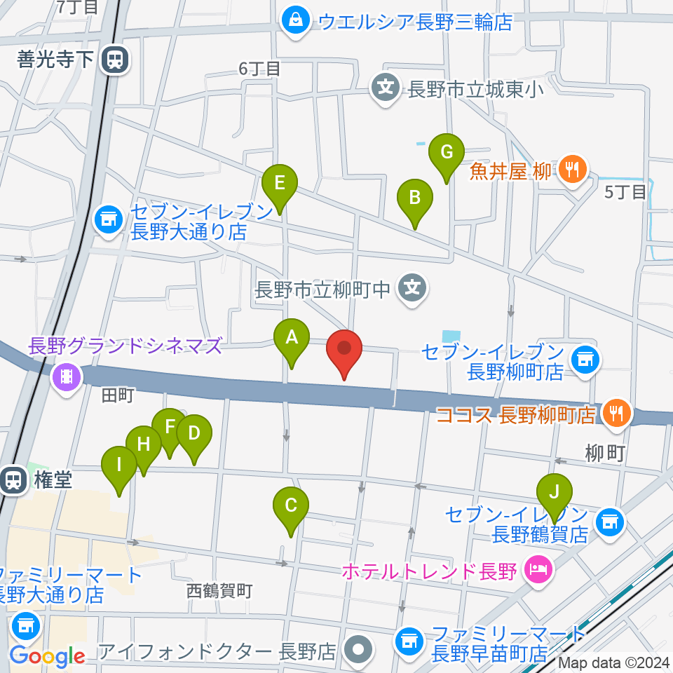 ウインナー楽器周辺の駐車場・コインパーキング一覧地図