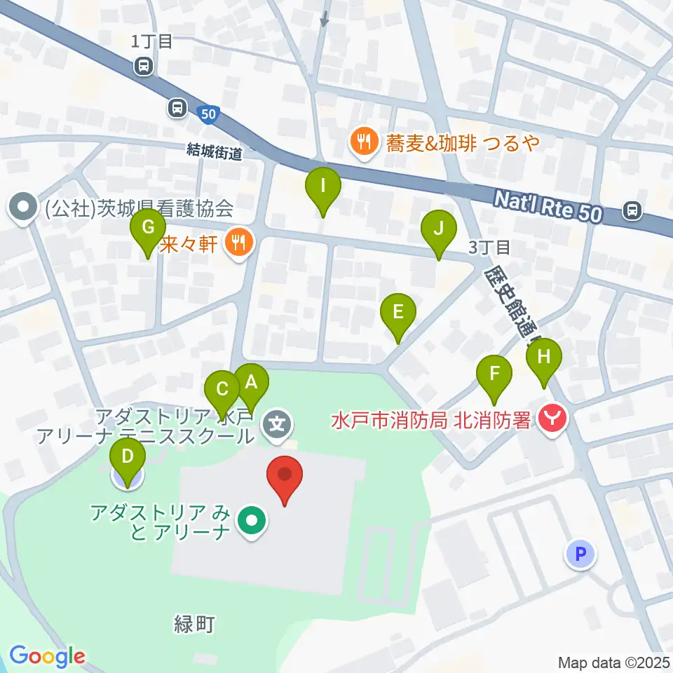 アダストリアみとアリーナ周辺の駐車場・コインパーキング一覧地図