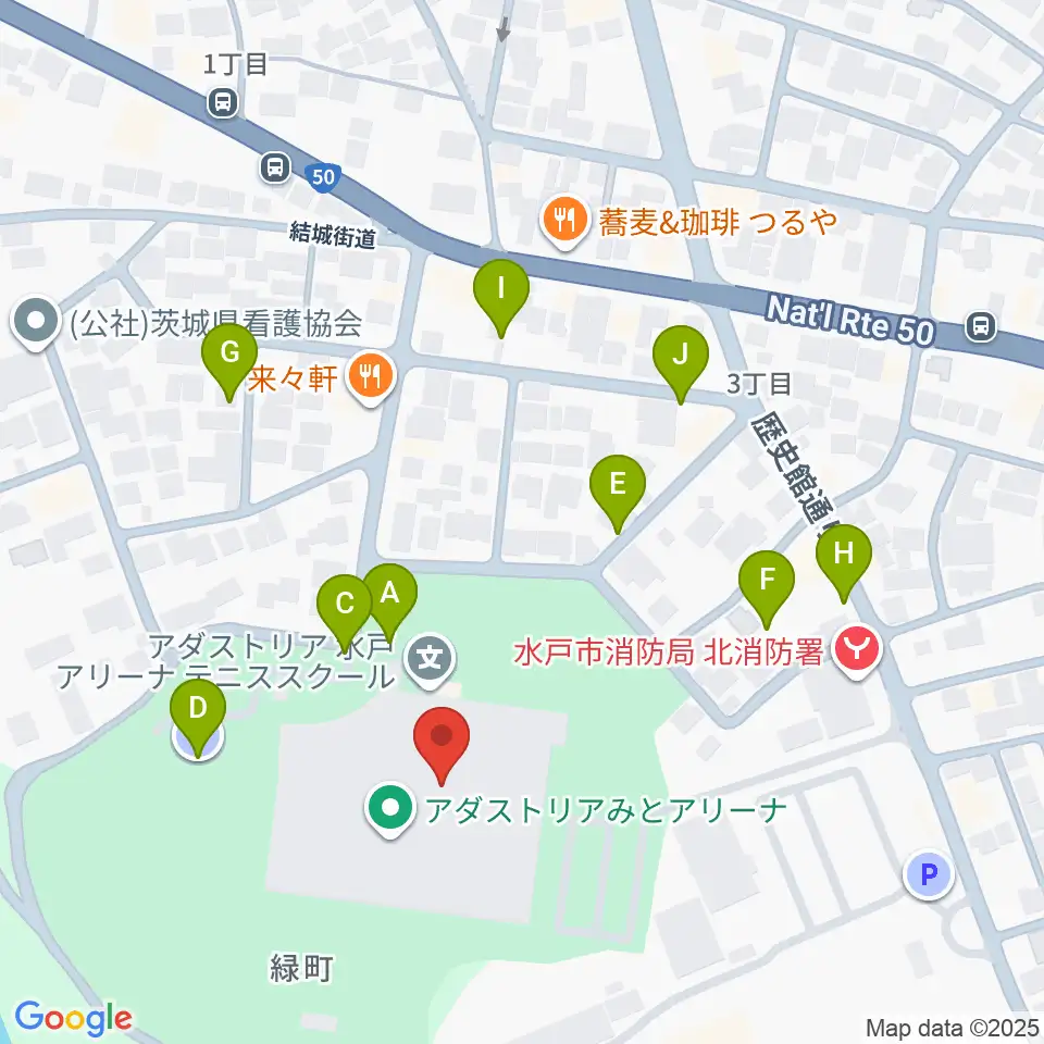 アダストリアみとアリーナ周辺の駐車場・コインパーキング一覧地図