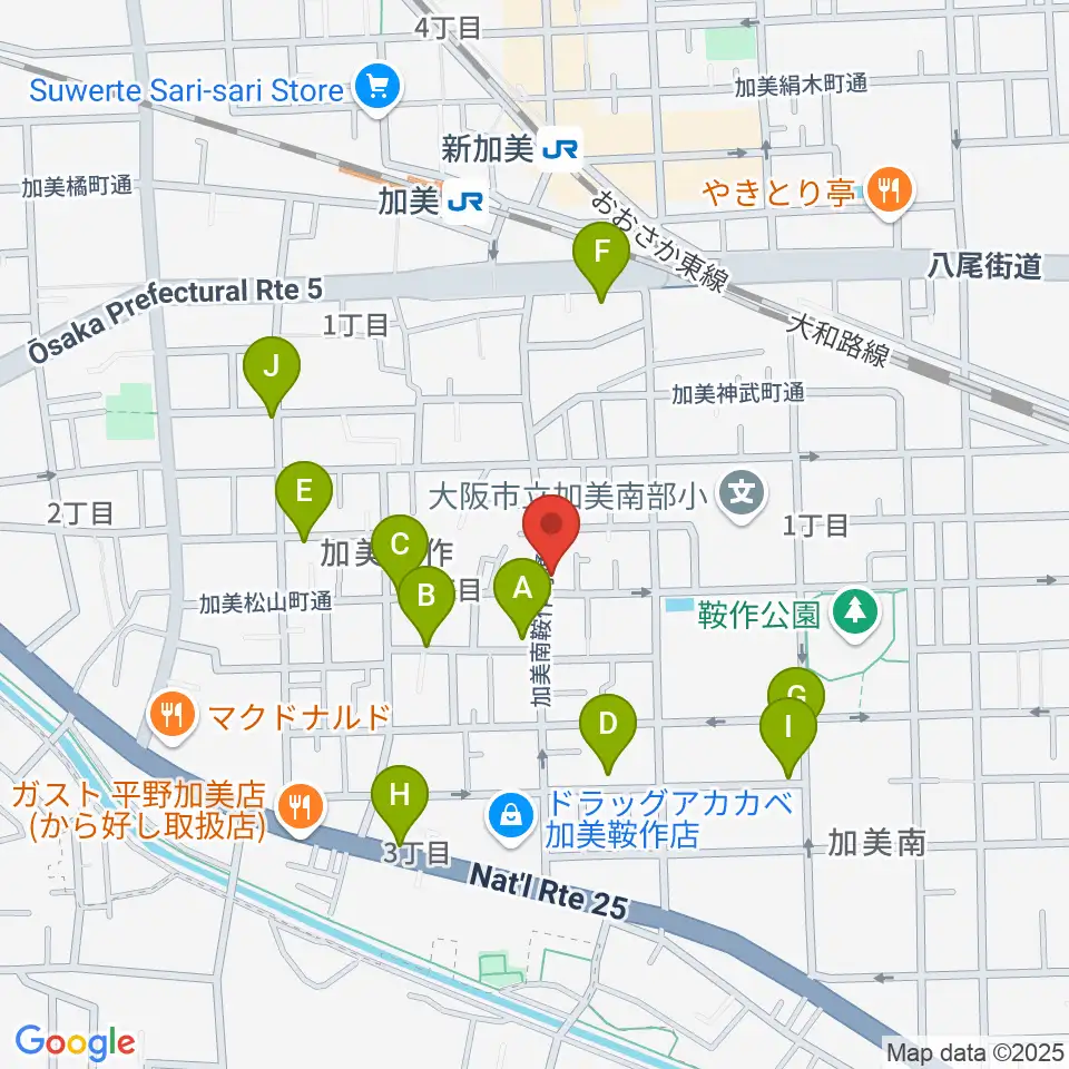クレアミュージック平野周辺の駐車場・コインパーキング一覧地図