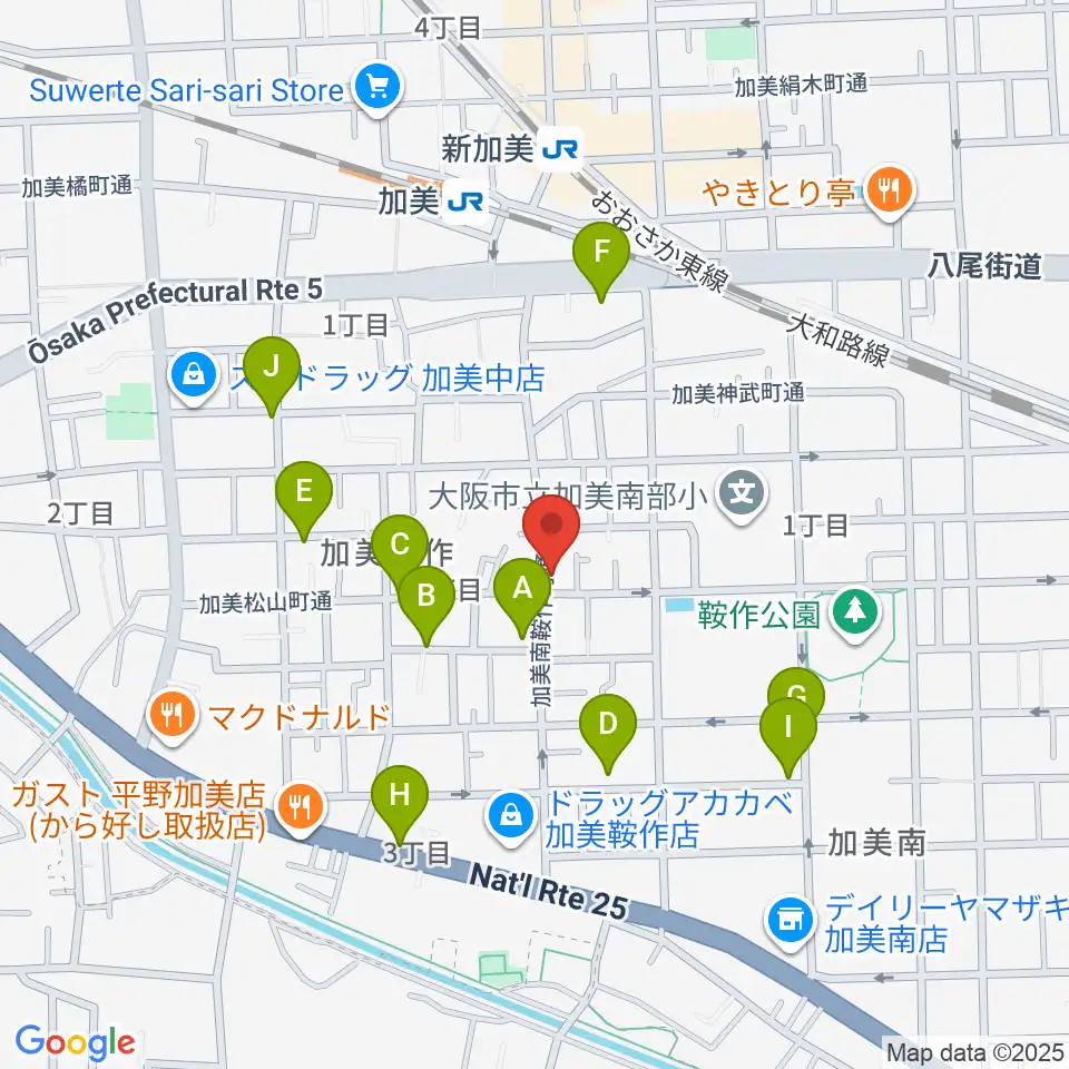 クレアミュージック平野周辺の駐車場・コインパーキング一覧地図