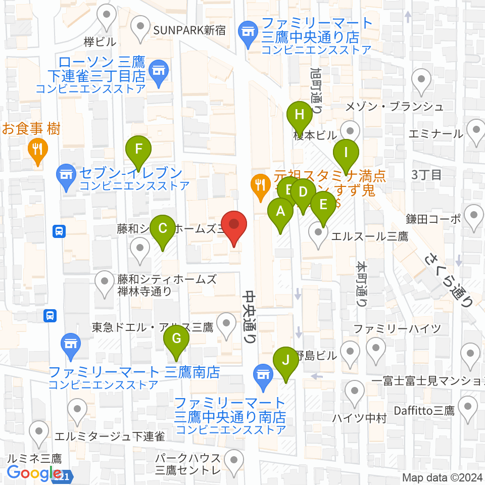 三鷹SCOOL周辺の駐車場・コインパーキング一覧地図