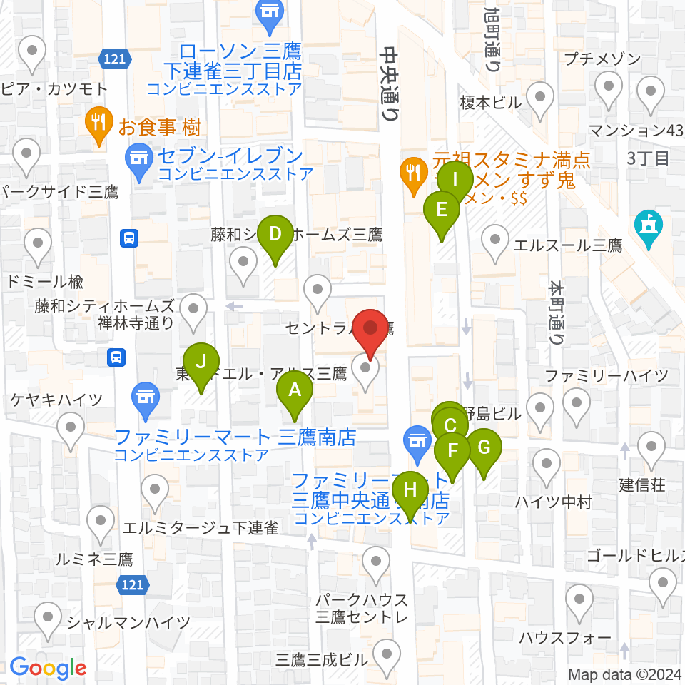 三鷹おんがくのじかん周辺の駐車場・コインパーキング一覧地図