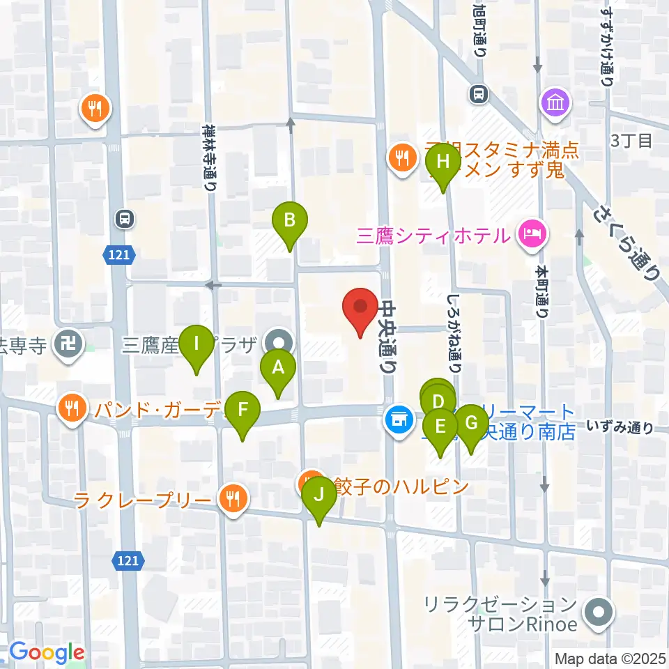三鷹おんがくのじかん周辺の駐車場・コインパーキング一覧地図